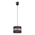 Chandelier on a string CORAL 1xE27/60W/230V d. 20 cm brown