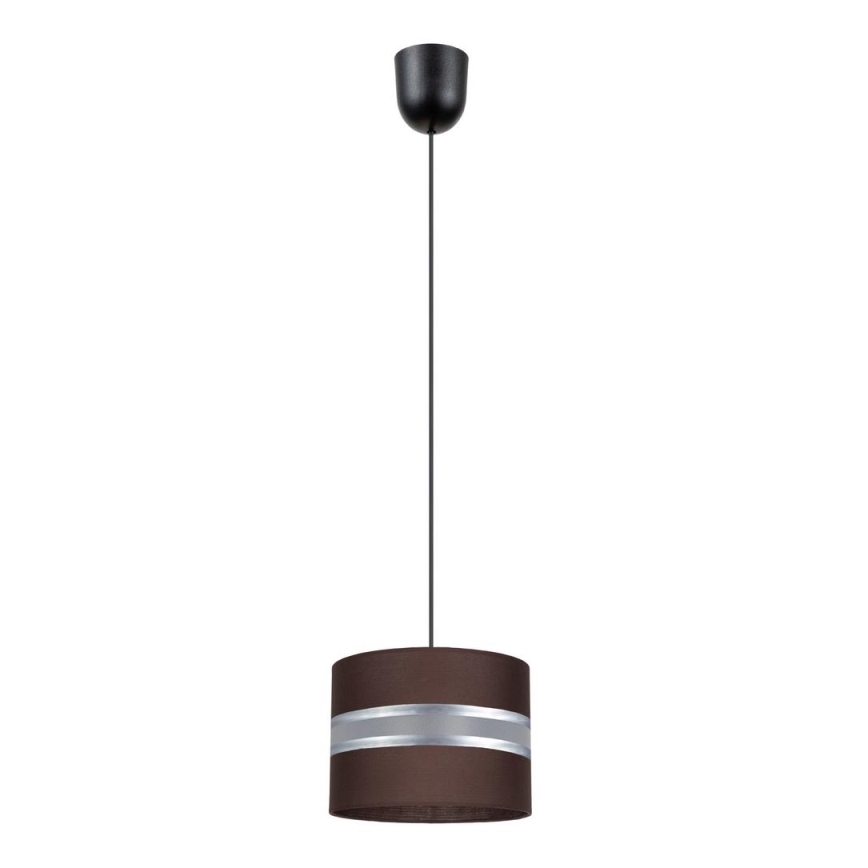 Chandelier on a string CORAL 1xE27/60W/230V d. 20 cm brown