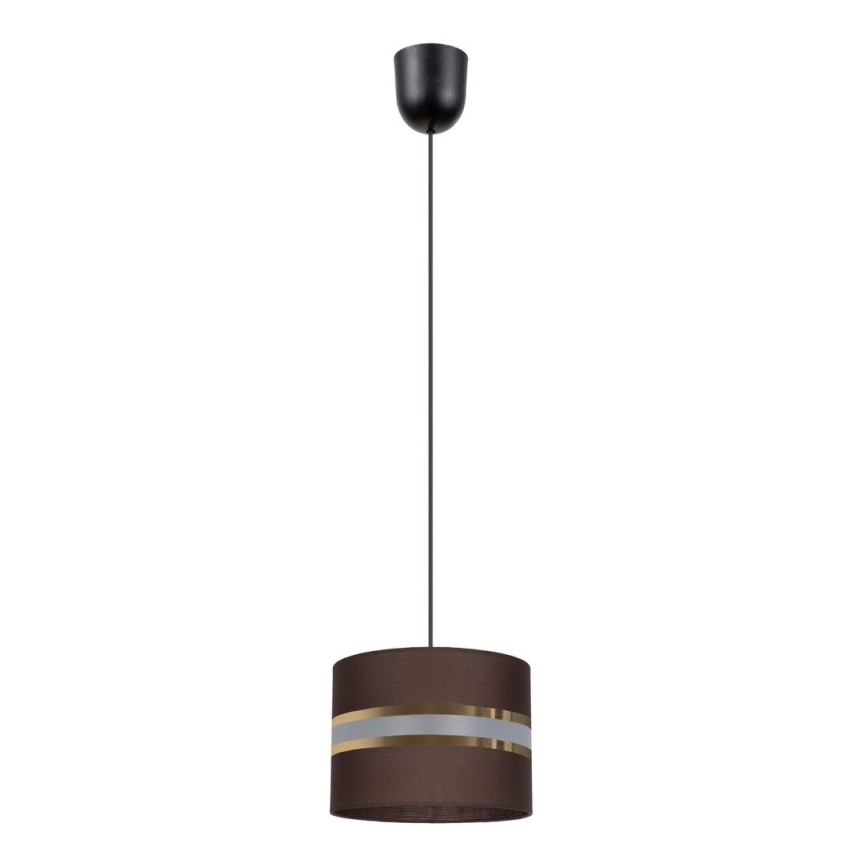 Chandelier on a string CORAL 1xE27/60W/230V d. 20 cm brown