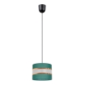 Chandelier on a string CORAL 1xE27/60W/230V d. 20 cm green