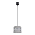 Chandelier on a string CORAL 1xE27/60W/230V d. 20 cm grey