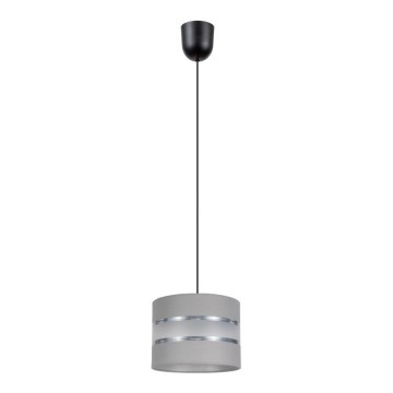 Chandelier on a string CORAL 1xE27/60W/230V d. 20 cm grey