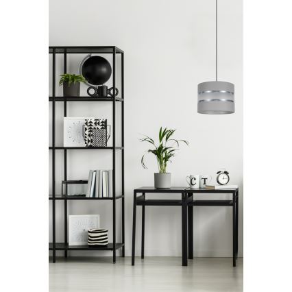 Chandelier on a string CORAL 1xE27/60W/230V d. 20 cm grey