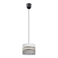 Chandelier on a string CORAL 1xE27/60W/230V d. 20 cm white/grey