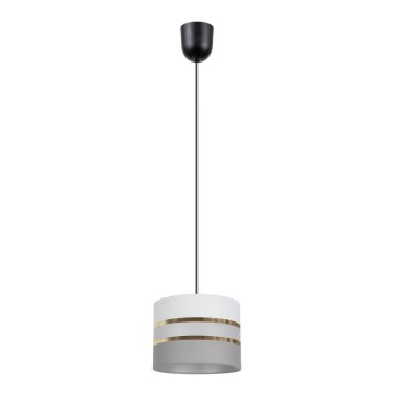 Chandelier on a string CORAL 1xE27/60W/230V d. 20 cm white/grey