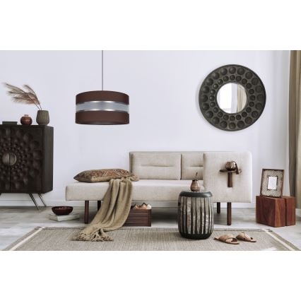 Chandelier on a string CORAL 1xE27/60W/230V d. 40 cm brown
