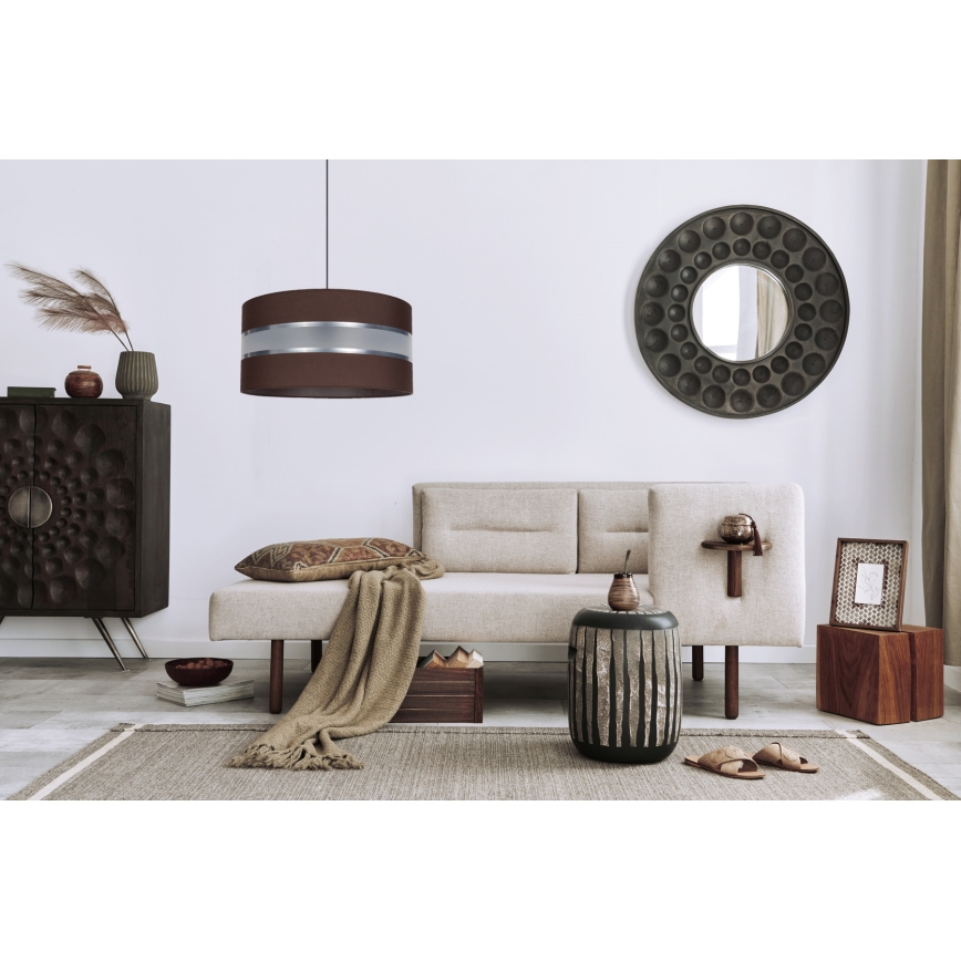 Chandelier on a string CORAL 1xE27/60W/230V d. 40 cm brown
