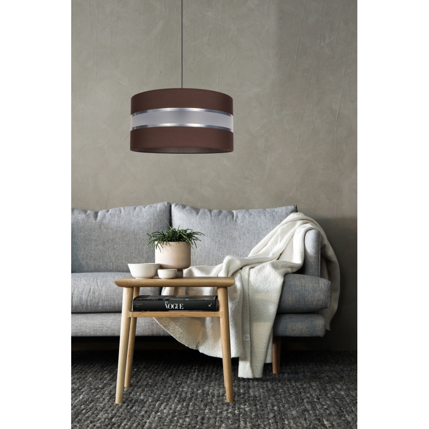 Chandelier on a string CORAL 1xE27/60W/230V d. 40 cm brown