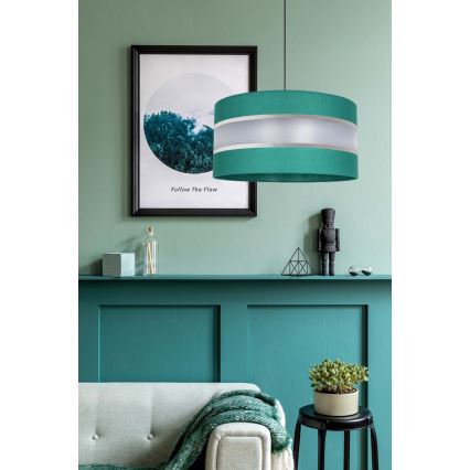 Chandelier on a string CORAL 1xE27/60W/230V d. 40 cm green