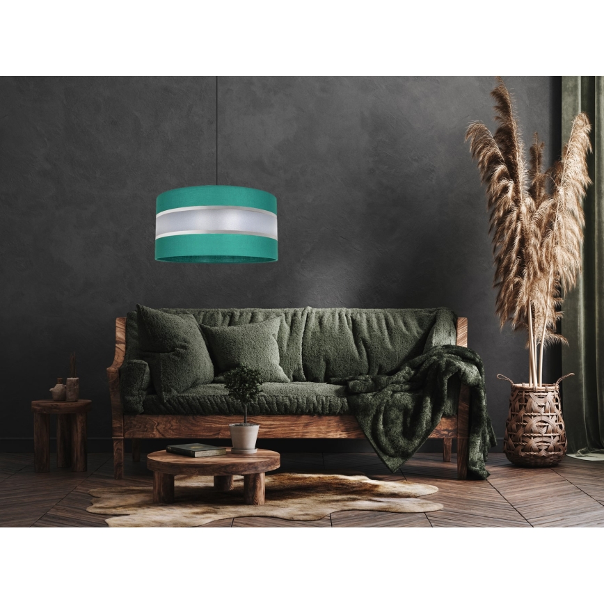 Chandelier on a string CORAL 1xE27/60W/230V d. 40 cm green
