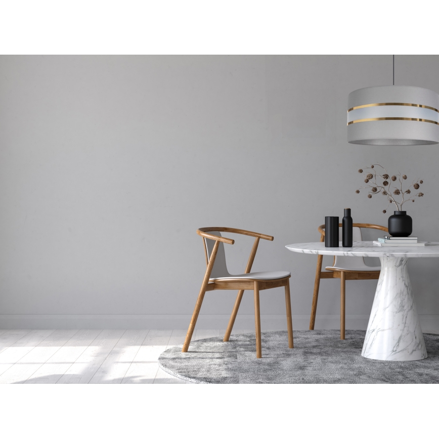 Chandelier on a string CORAL 1xE27/60W/230V d. 40 cm grey