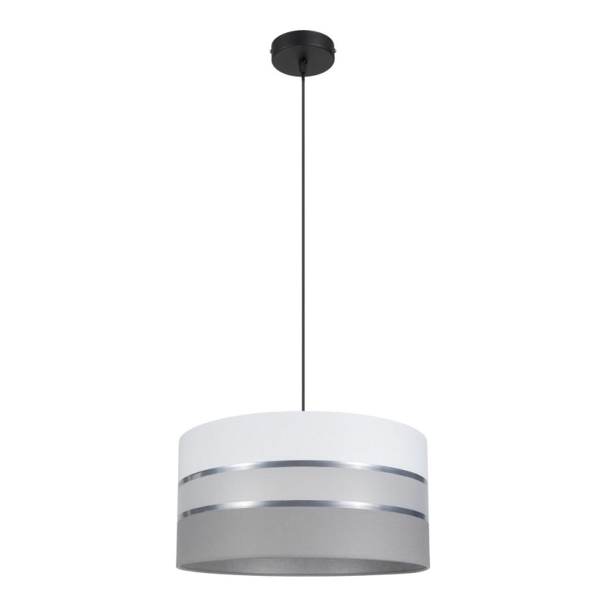 Chandelier on a string CORAL 1xE27/60W/230V d. 40 cm white/grey