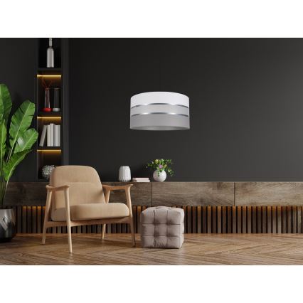 Chandelier on a string CORAL 1xE27/60W/230V d. 40 cm white/grey