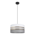 Chandelier on a string CORAL 1xE27/60W/230V d. 40 cm white/grey