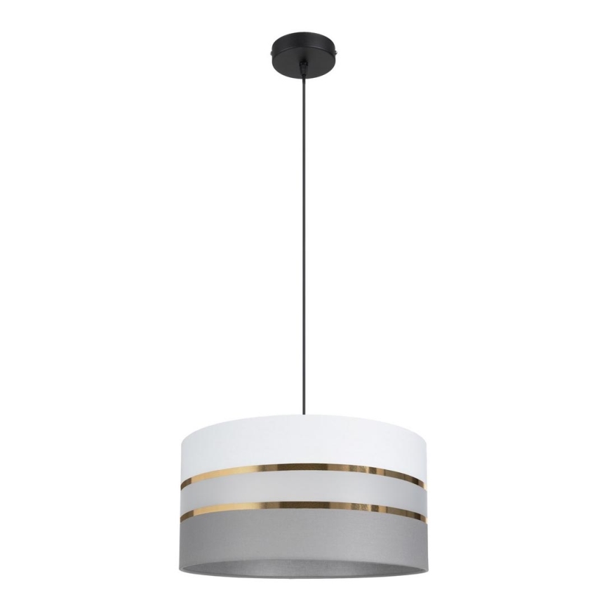 Chandelier on a string CORAL 1xE27/60W/230V d. 40 cm white/grey