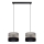 Chandelier on a string CORAL 2xE27/60W/230V black/grey