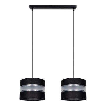 Chandelier on a string CORAL 2xE27/60W/230V black