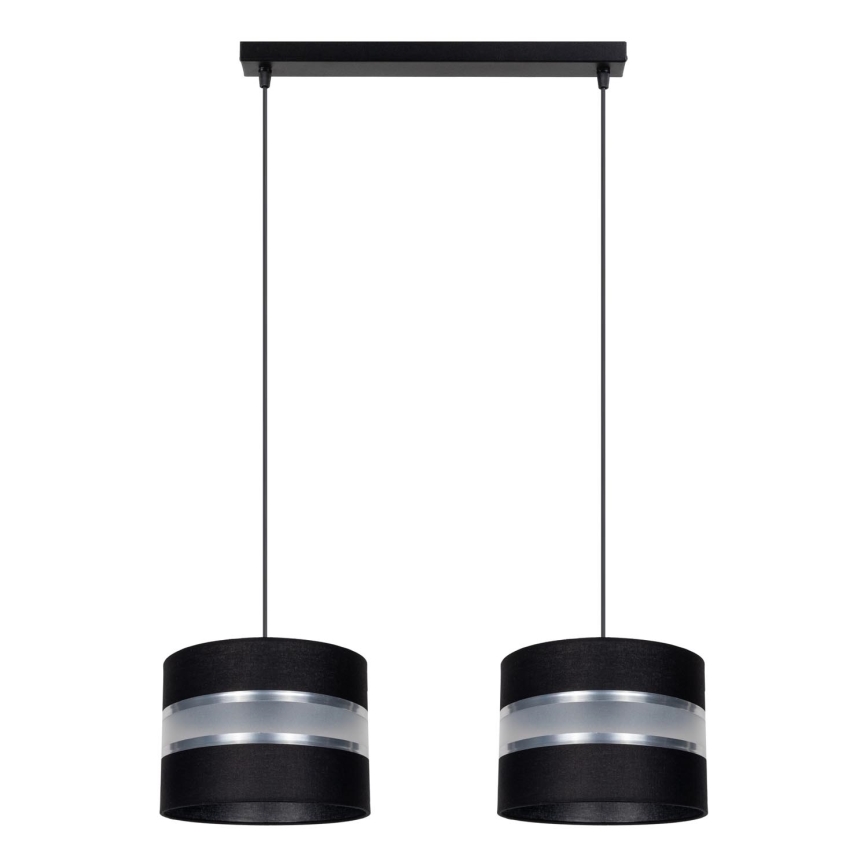 Chandelier on a string CORAL 2xE27/60W/230V black