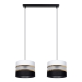 Chandelier on a string CORAL 2xE27/60W/230V black/white