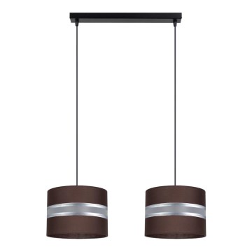 Chandelier on a string CORAL 2xE27/60W/230V brown