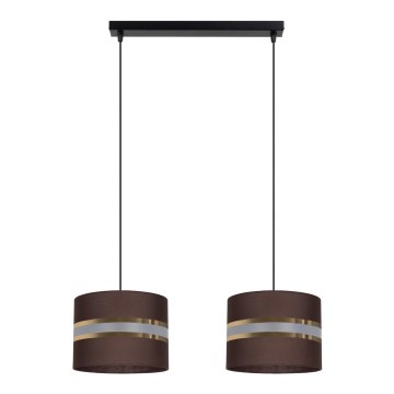Chandelier on a string CORAL 2xE27/60W/230V brown