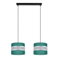 Chandelier on a string CORAL 2xE27/60W/230V green