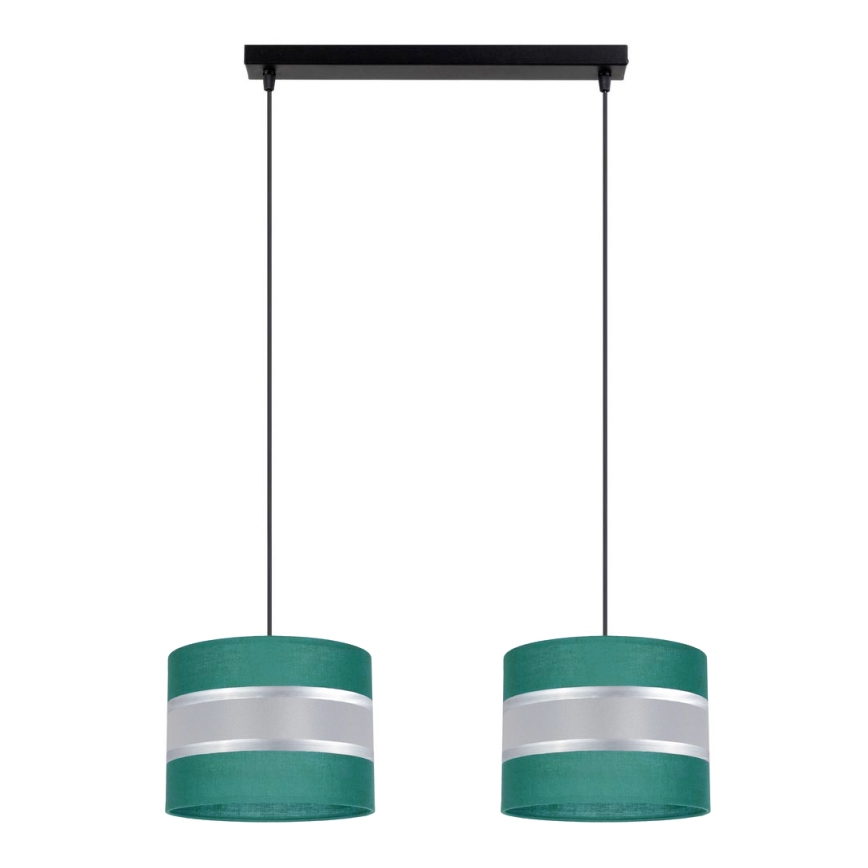 Chandelier on a string CORAL 2xE27/60W/230V green