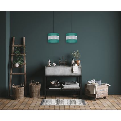 Chandelier on a string CORAL 2xE27/60W/230V green