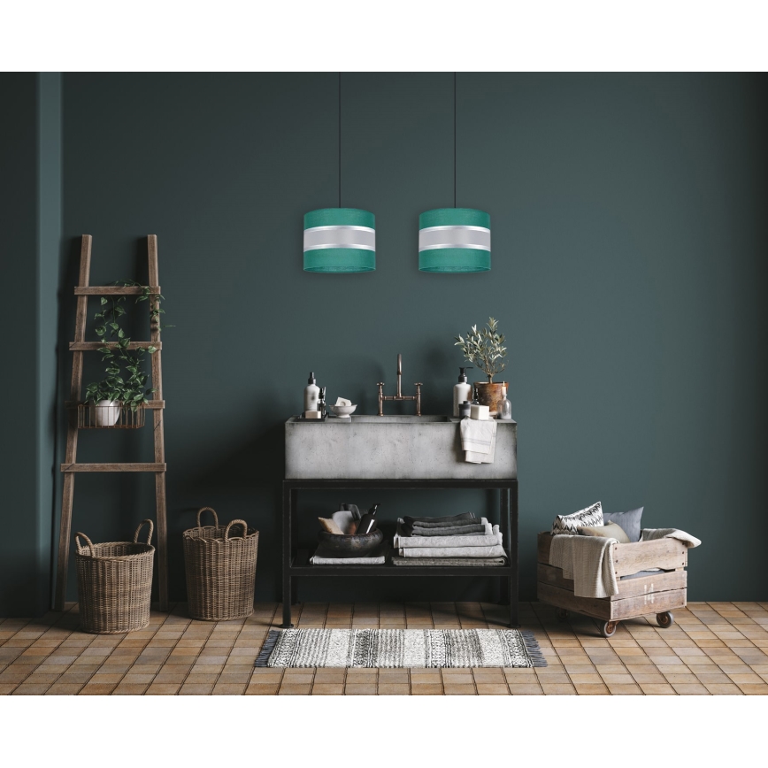 Chandelier on a string CORAL 2xE27/60W/230V green