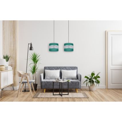 Chandelier on a string CORAL 2xE27/60W/230V green