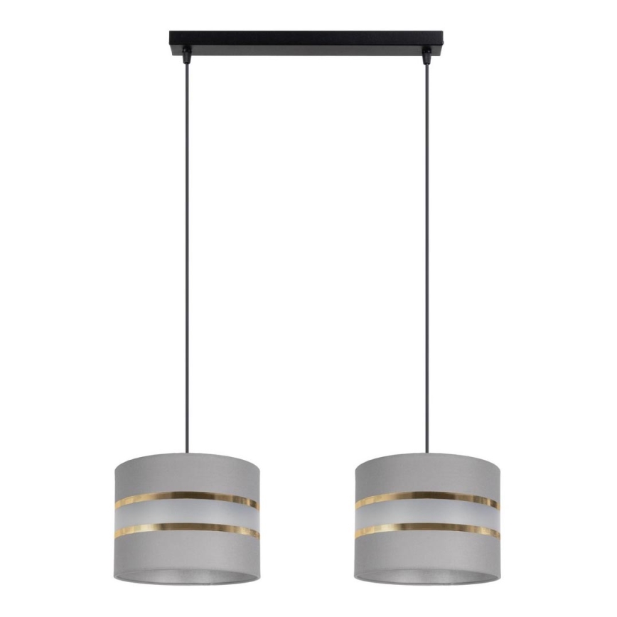Chandelier on a string CORAL 2xE27/60W/230V grey
