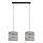 Chandelier on a string CORAL 2xE27/60W/230V grey