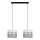 Chandelier on a string CORAL 2xE27/60W/230V white/grey