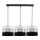Chandelier on a string CORAL 3xE27/60W/230V black and white