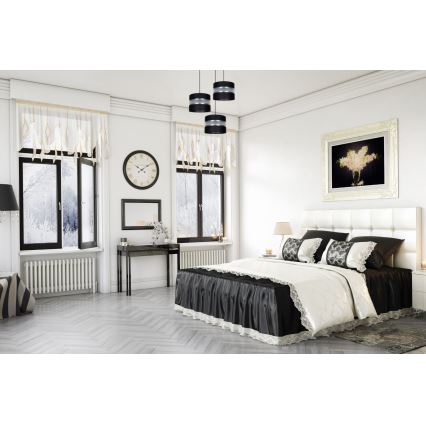 Chandelier on a string CORAL 3xE27/60W/230V black/matte chrome d. 45 cm