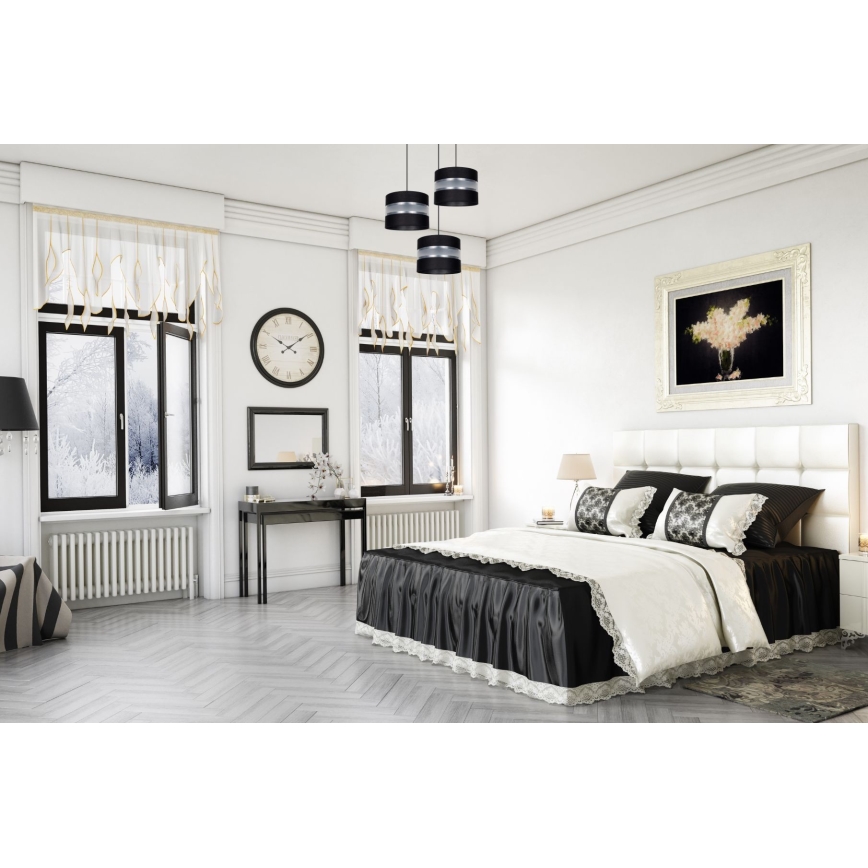 Chandelier on a string CORAL 3xE27/60W/230V black/matte chrome d. 45 cm