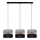 Chandelier on a string CORAL 3xE27/60W/230V black/grey