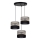 Chandelier on a string CORAL 3xE27/60W/230V black/grey