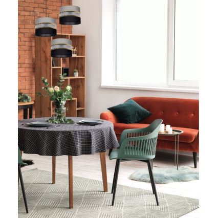 Chandelier on a string CORAL 3xE27/60W/230V black/grey