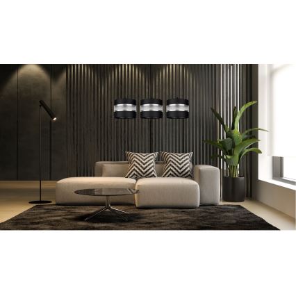 Chandelier on a string CORAL 3xE27/60W/230V black