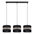 Chandelier on a string CORAL 3xE27/60W/230V black