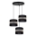 Chandelier on a string CORAL 3xE27/60W/230V black