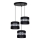 Chandelier on a string CORAL 3xE27/60W/230V black/matte chrome d. 45 cm