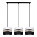 Chandelier on a string CORAL 3xE27/60W/230V black/white