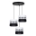 Chandelier on a string CORAL 3xE27/60W/230V black/white/matte chrome d. 45 cm