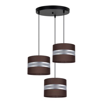 Chandelier on a string CORAL 3xE27/60W/230V brown