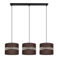 Chandelier on a string CORAL 3xE27/60W/230V brown