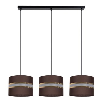 Chandelier on a string CORAL 3xE27/60W/230V brown