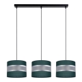 Chandelier on a string CORAL 3xE27/60W/230V green