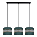 Chandelier on a string CORAL 3xE27/60W/230V green